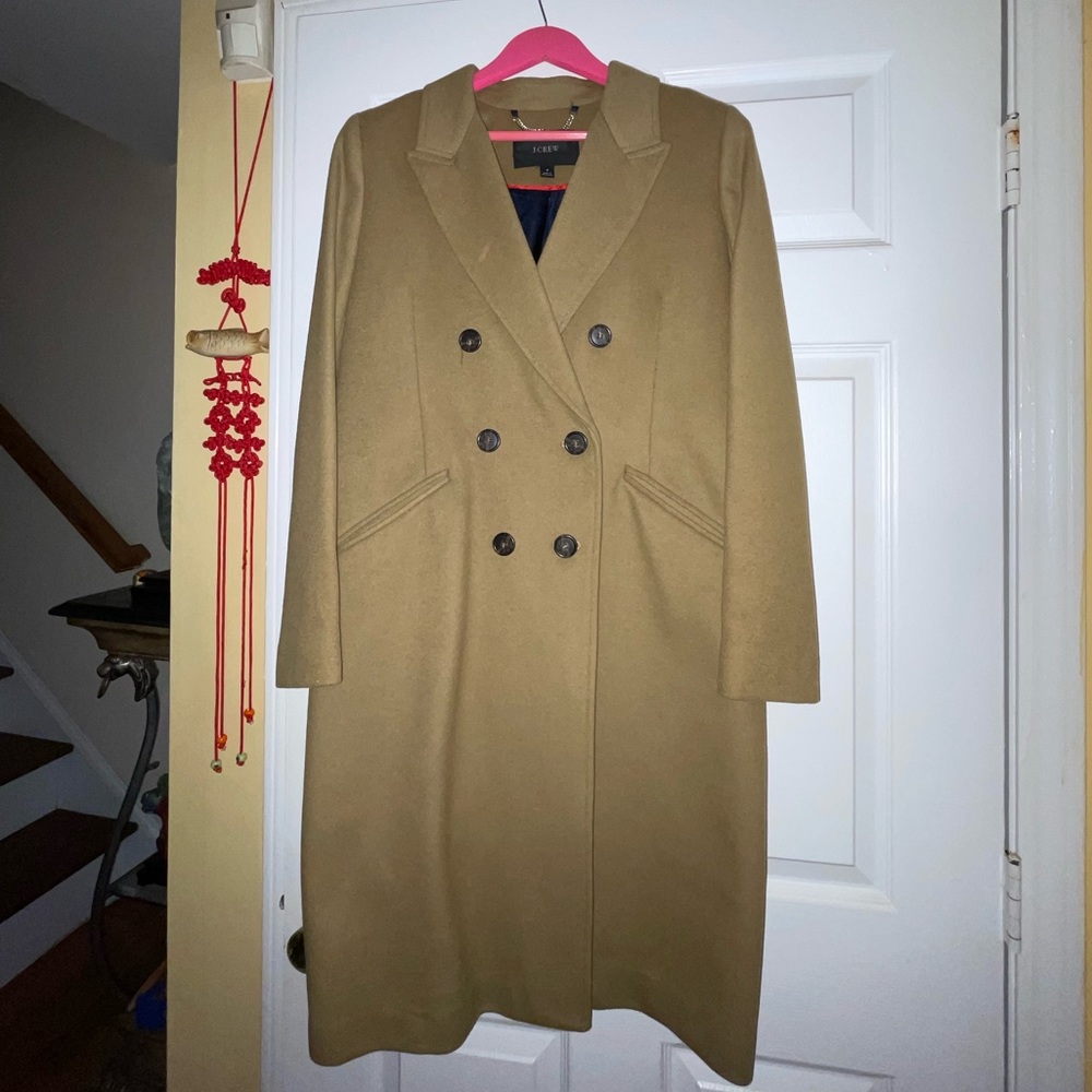 Jcrew Italian fabric wool trench NEVER WORN!